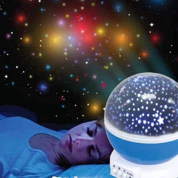 Starlight Rotating Projection Lamp | Multi-Color Stars | Kids Room