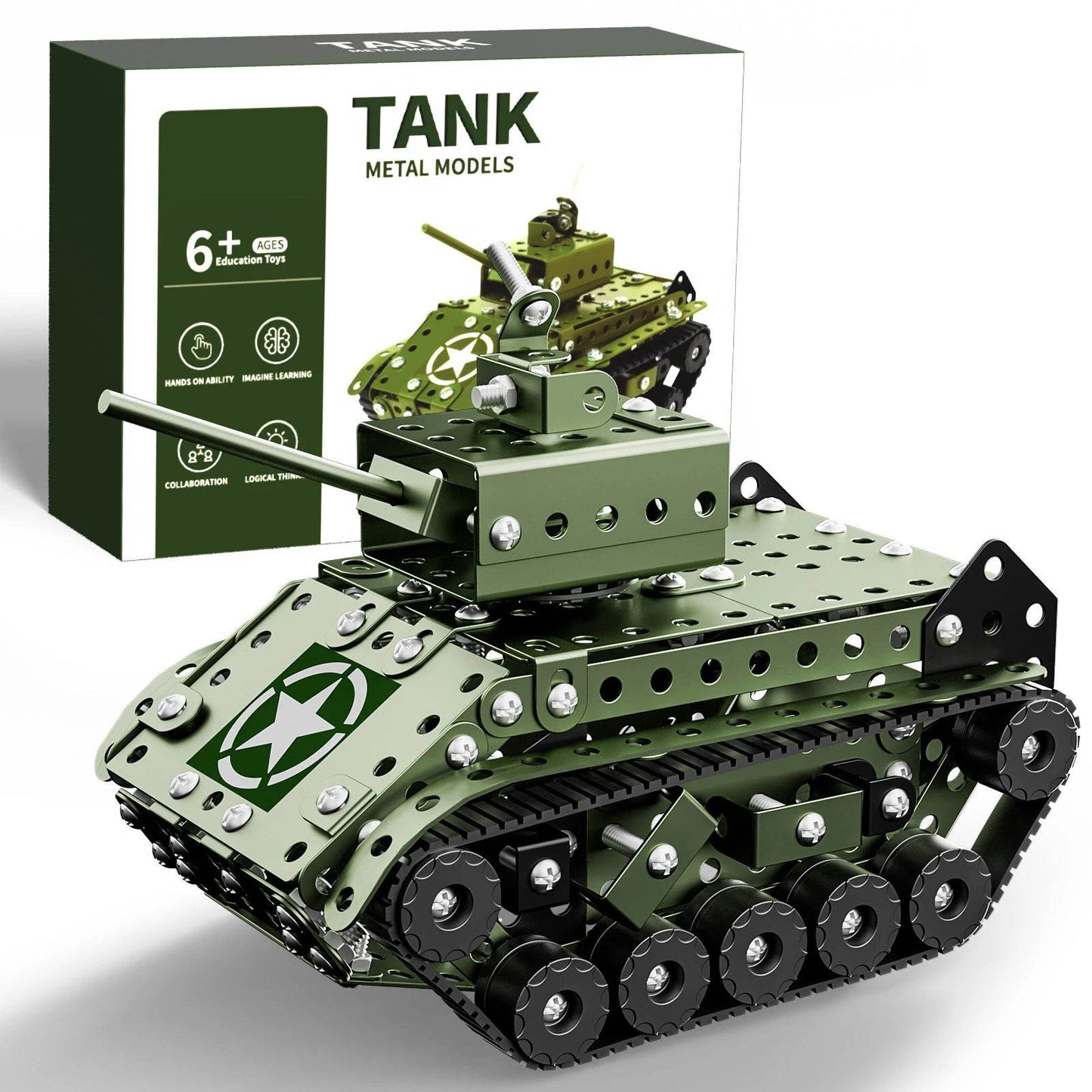 STEM Building Projects Model Army Tank Set - 284 PCS Kits - ToylandEU