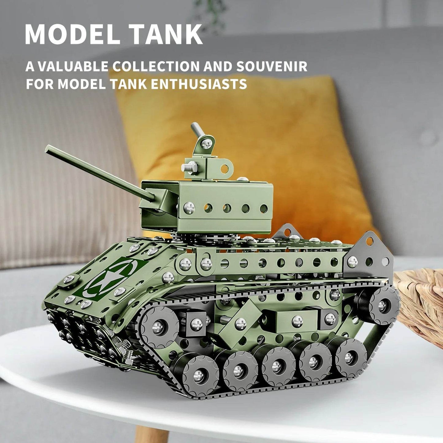 STEM Building Projects Model Army Tank Set - 284 PCS Kits - ToylandEU
