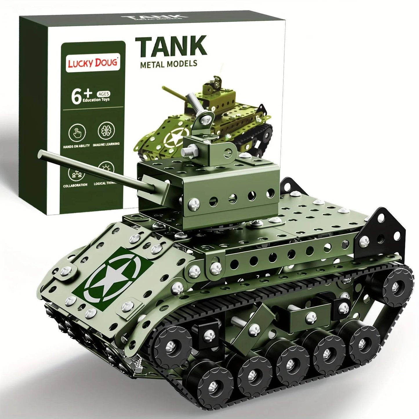 STEM Building Projects Model Army Tank Set - 284 PCS Kits - ToylandEU