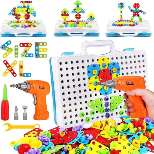  STEM Drill Building Kit Educational Montessori 4 In 1 -  ToylandEU™