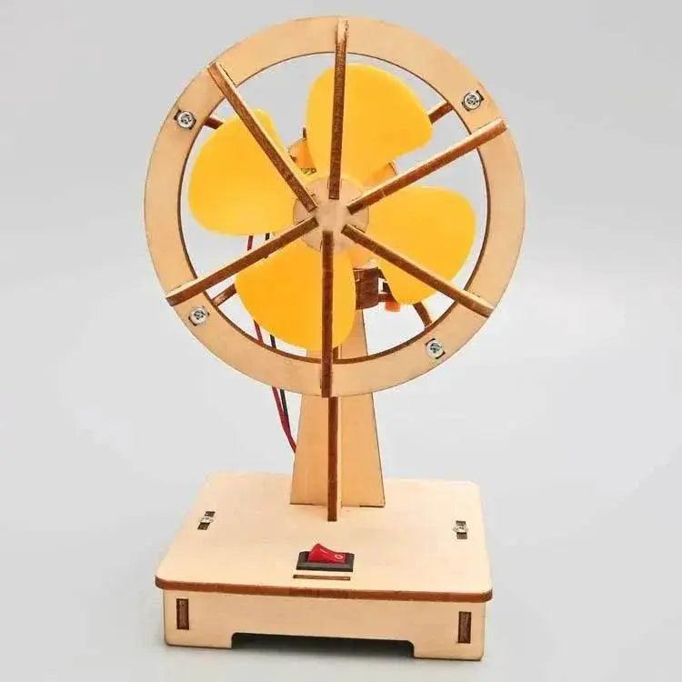  Children's Handmade Diy Electric Shaking Fan Scientific Education Wooden Toy Kit -  ToylandEU™