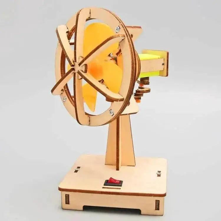  Children's Handmade Diy Electric Shaking Fan Scientific Education Wooden Toy Kit -  ToylandEU™