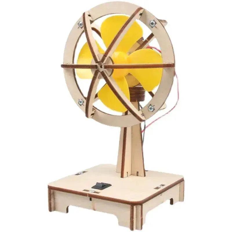  Children's Handmade Diy Electric Shaking Fan Scientific Education Wooden Toy Kit -  ToylandEU™