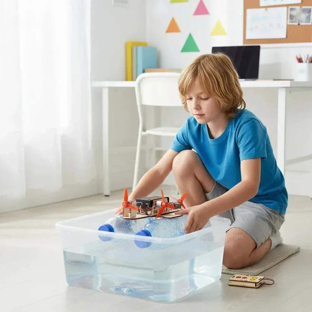 STEM Sailboat Kit DIY Wooden RC Boat For Kids Educational - ToylandEU