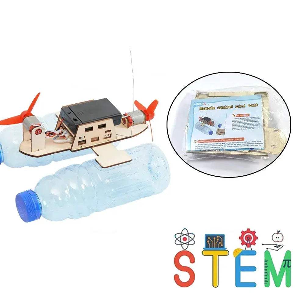 STEM Sailboat Kit DIY Wooden RC Boat For Kids Educational - ToylandEU