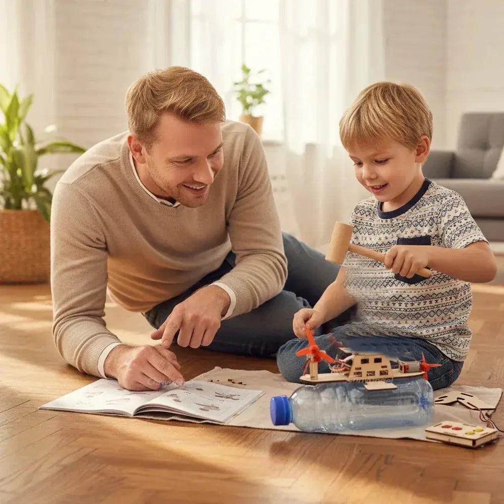  STEM Sailboat Kit Wooden RC Boat For Kids Educational -  ToylandEU™