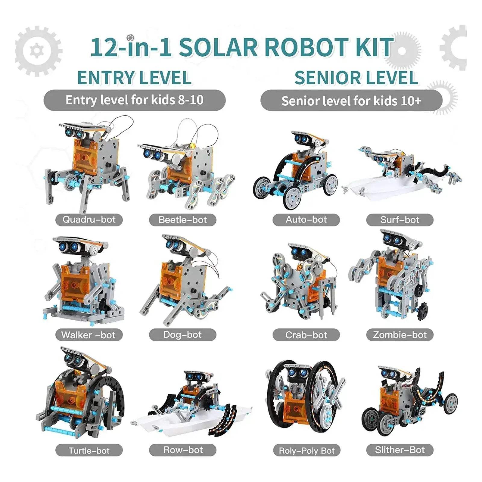 STEM Solar Robot Kit For Kids 3to8 Educational Building Toy - ToylandEU