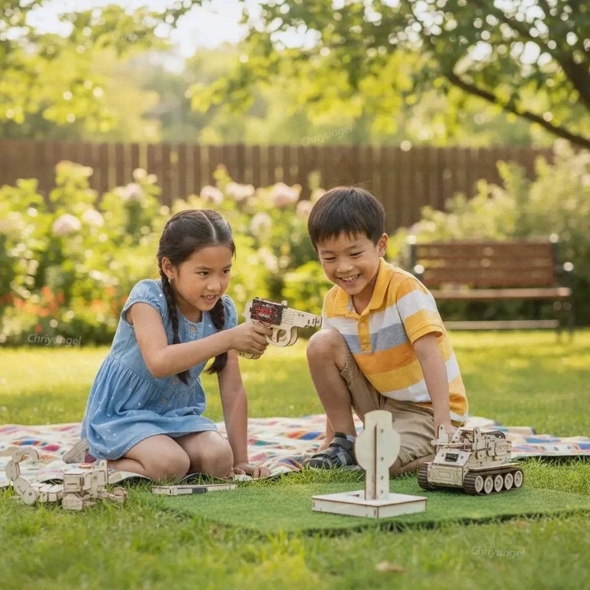 STEM Wooden Target Shooting Kit For Kids Educational Toy - ToylandEU