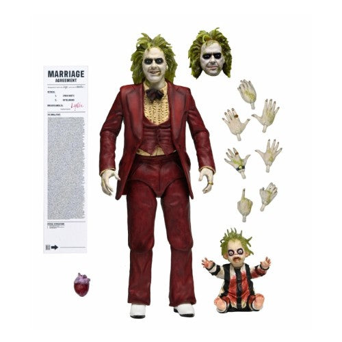 Beetlejuice 7 Inch Action Figure Red Tuxedo Ultimate