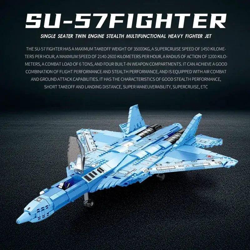  SU 57 Stealth Fighter Building Blocks Desktop Display -  ToylandEU™