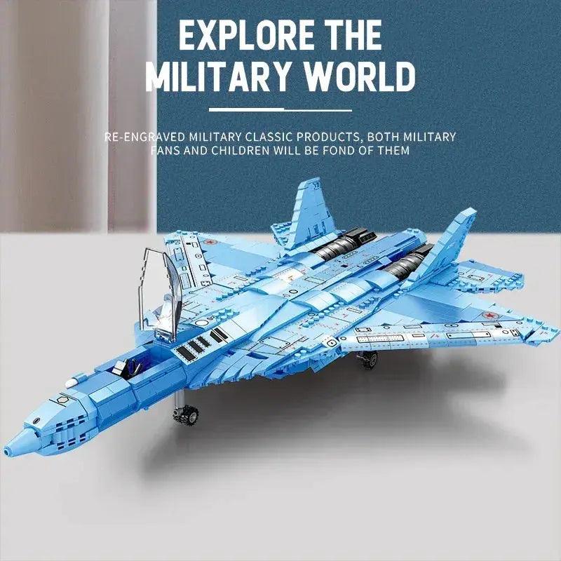  SU 57 Stealth Fighter Building Blocks Desktop Display -  ToylandEU™