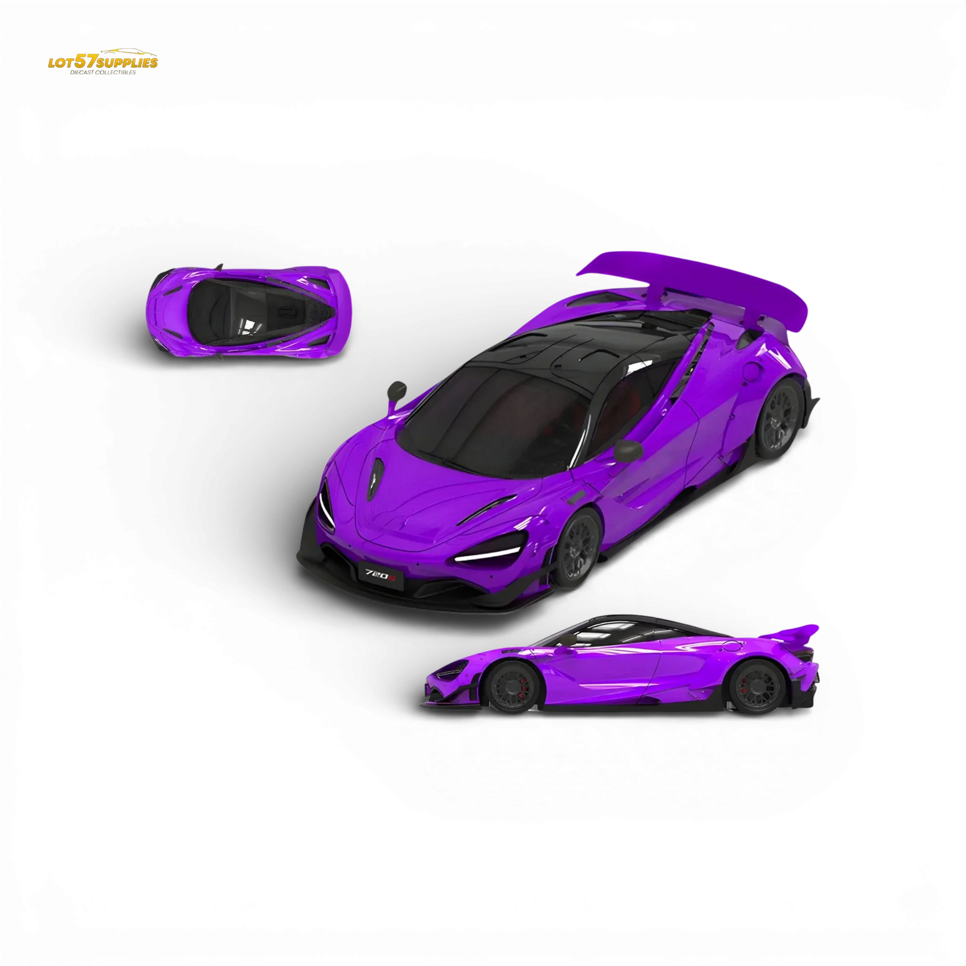 SUPCAR McLaren 720S Diecast 1 To 64 Purple Collectible - ToylandEU