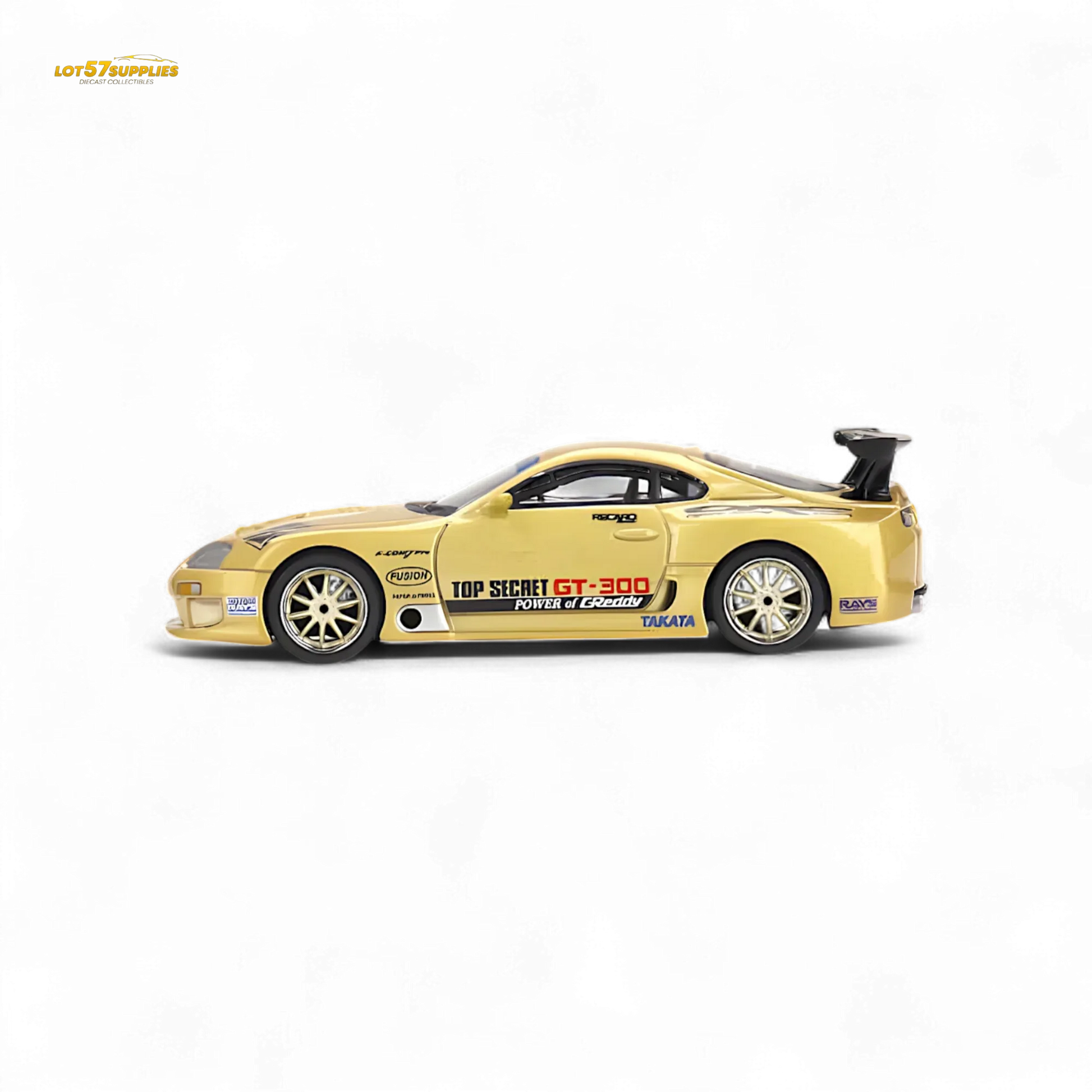 Mini-GT Toyota Supra (A80) Top Secret GT-300 Top Secret Gold 1:64 MGT00961 - ToylandEU