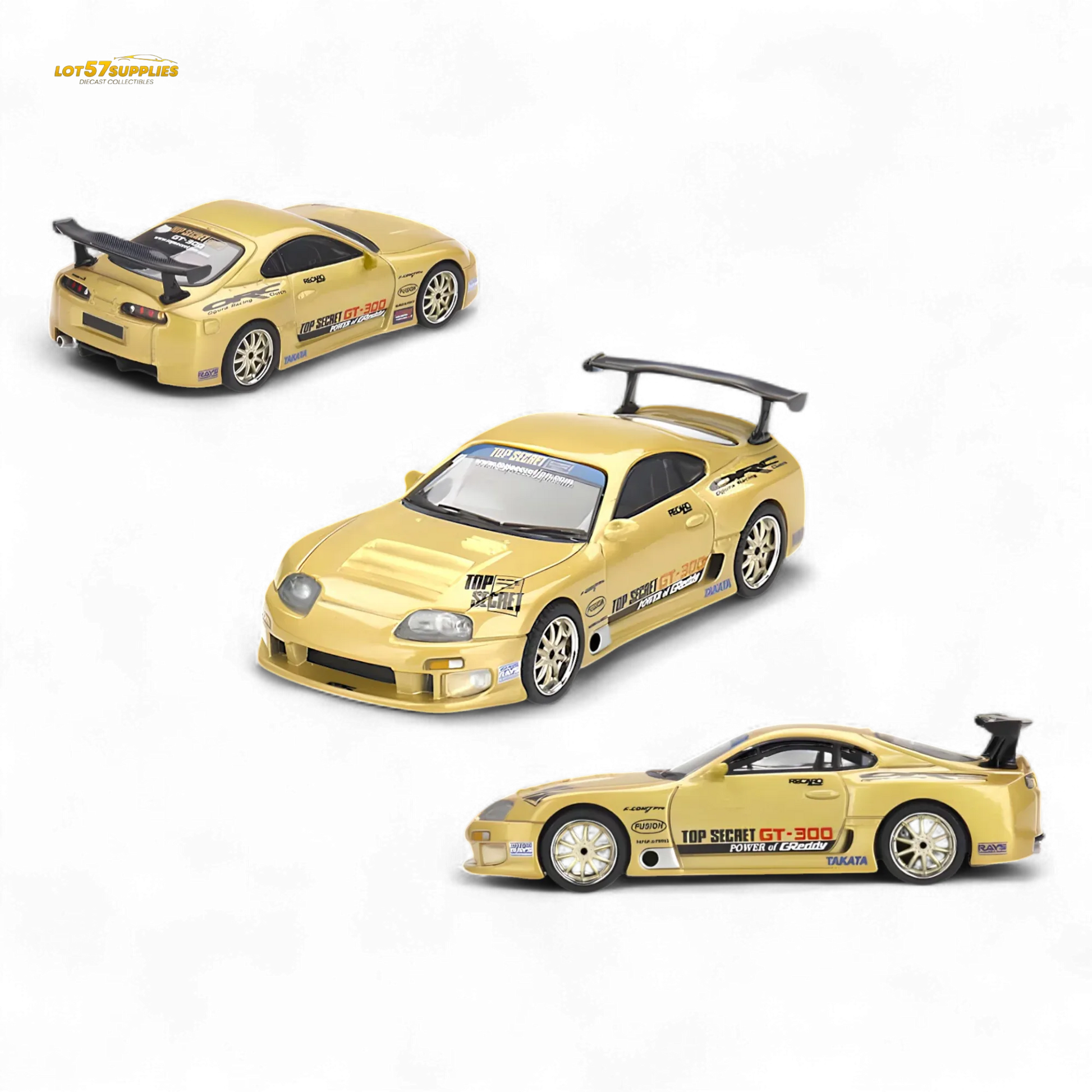 Mini-GT Toyota Supra (A80) Top Secret GT-300 Top Secret Gold 1:64 MGT00961 - ToylandEU