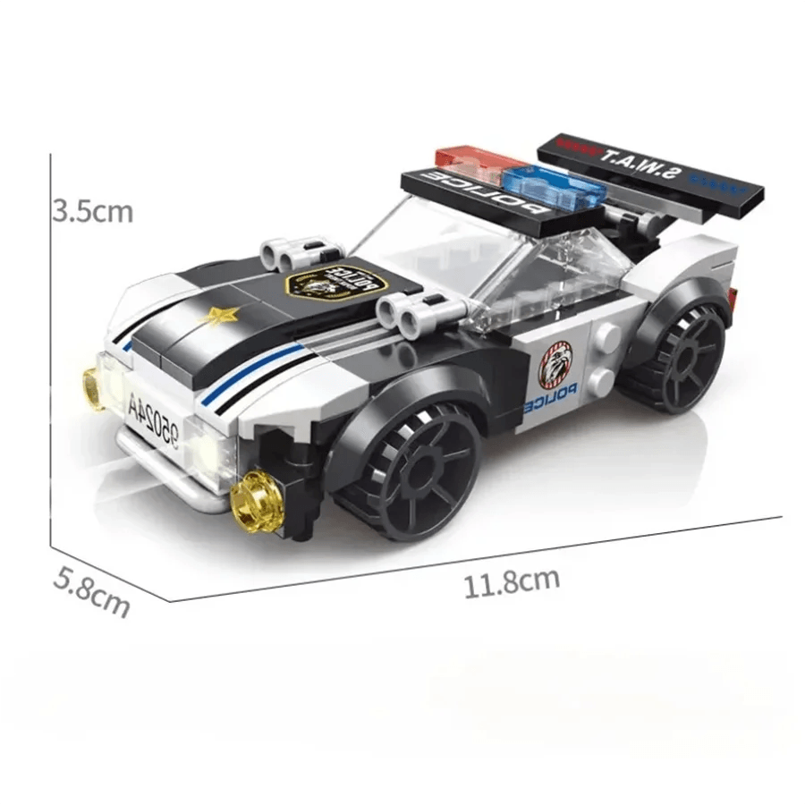 SWAT City Police Plane Building Blocks Dual-Rotor Helicopter Kits - ToylandEU