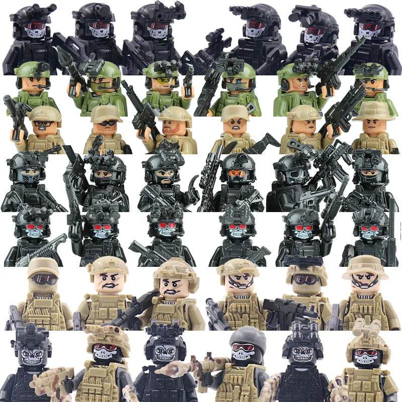 SWAT Special Forces Action Figures for Block Play Fun - ToylandEU