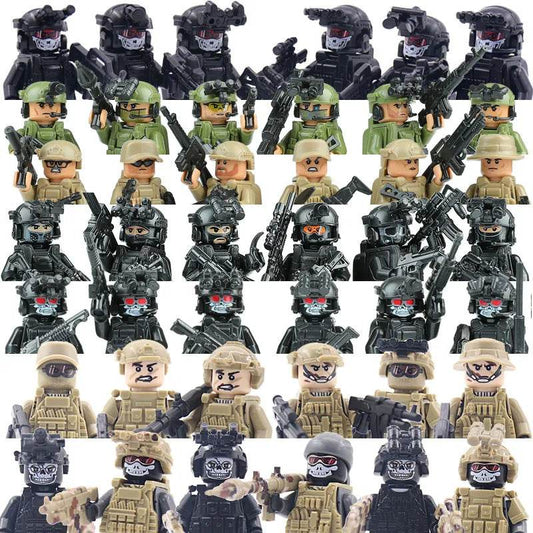 SWAT Special Forces Action Figures for Block Play Fun - ToylandEU