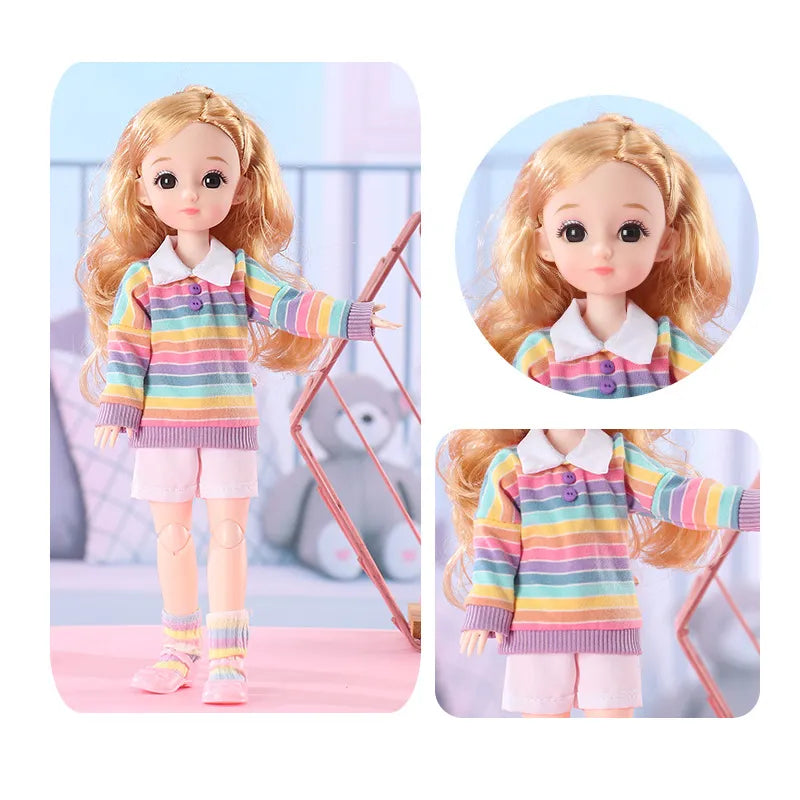 Princess Doll with 12 Moveable Joints and DIY Clothes - 30cm - ToylandEU