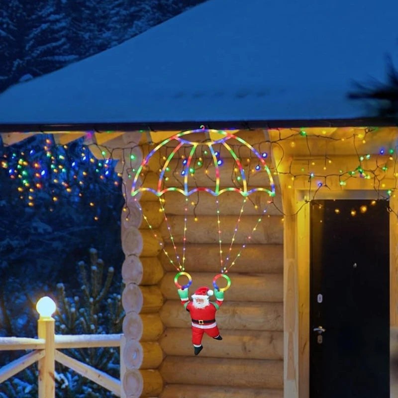 LED Christmas Parachute Lights | USB Powered | 5V Santa Decor