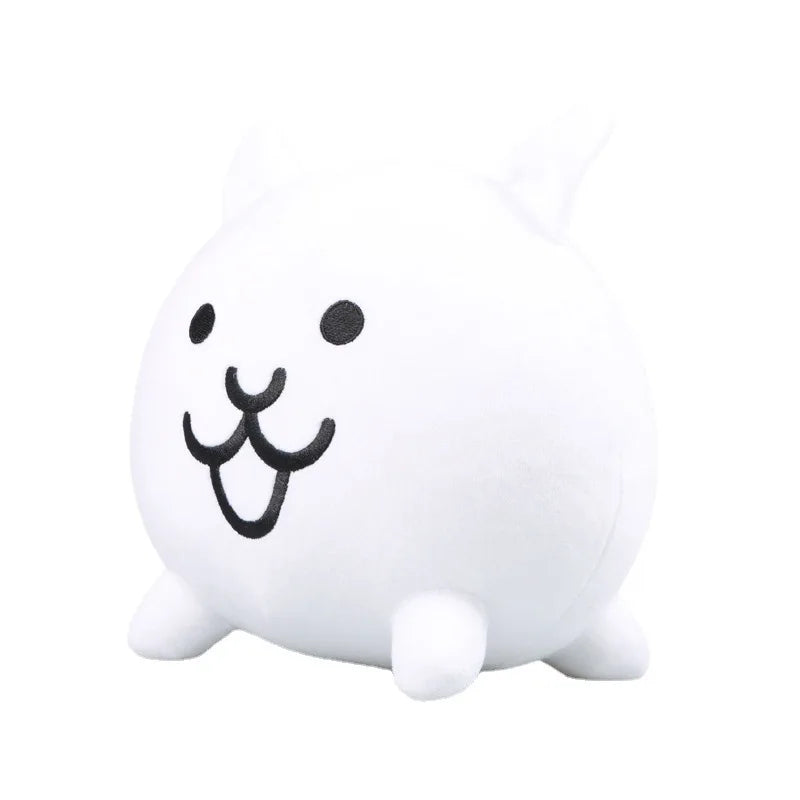 20cm The Battle Cats White Cat Plush Toy - ToylandEU