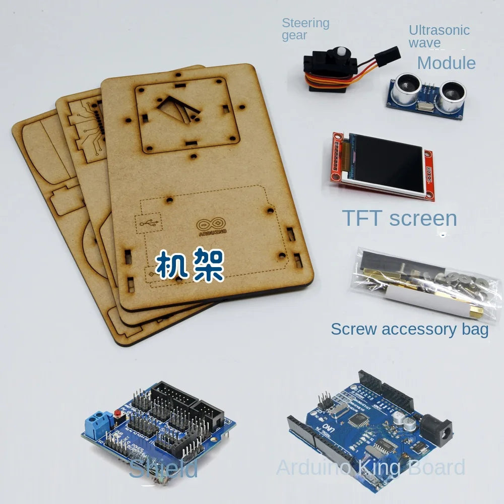 Smart Mini Radar Detection Robot with TFT Screen and Ultrasonic Radar for Arduino Robot DIY Kit - ToylandEU