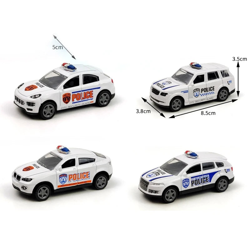 Alloy Simulation Police Car Educational Toy for Kids