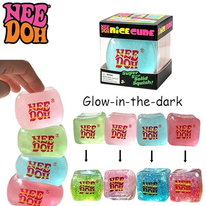 Sensory Cube Toy | Luminous Glow | Soft Kneadable | For Autism ADHD