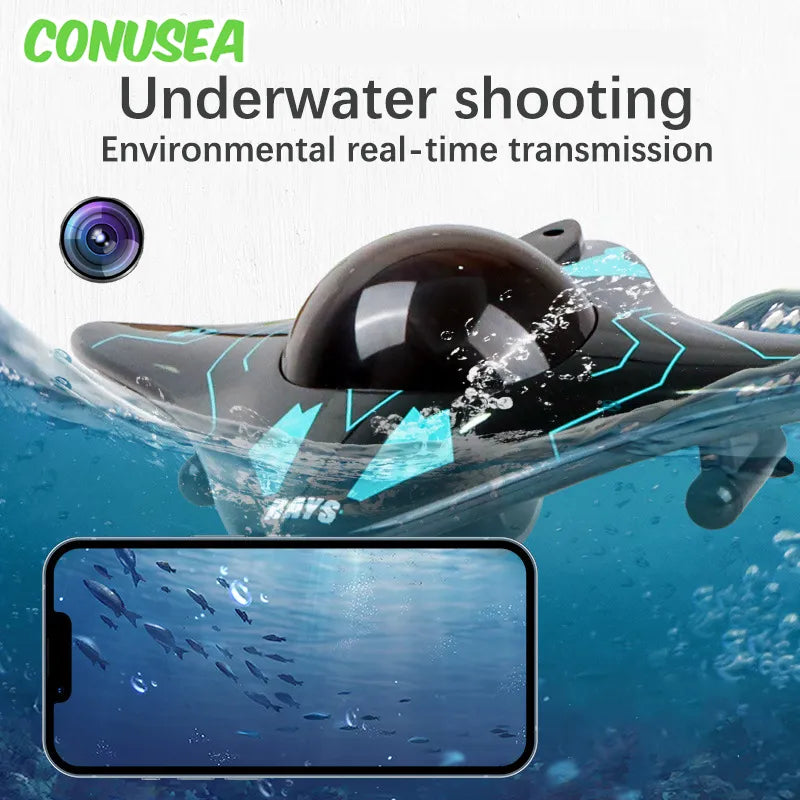 Underwater WiFi FPV Remote Control RC Submarine Boat with Camera - ToylandEU