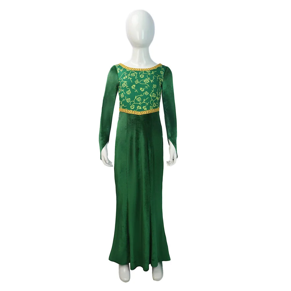 Fiona Green Princess Costume - Enchanting Kids Halloween Dress