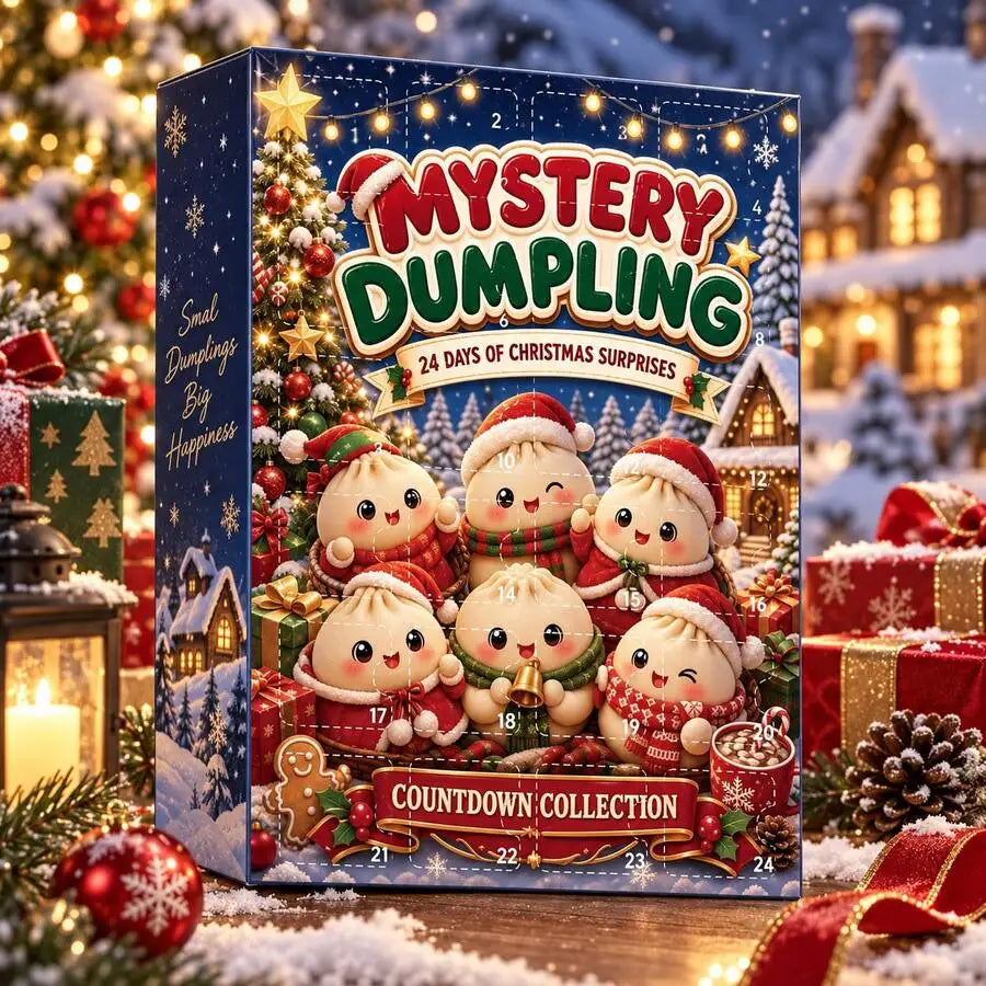 Advent Calendar | 24 Compartment Dumpling Gift Box | Cute Costume Figurines | Festive Tabletop Decor