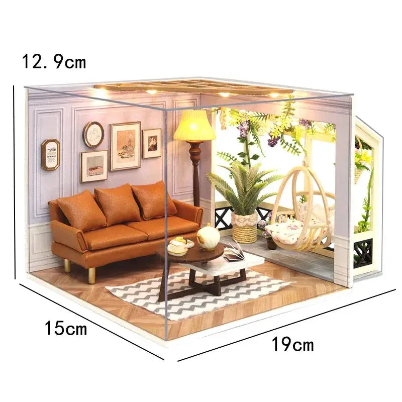 DIY Miniature Dollhouse Kit With Wooden Furniture Set - ToylandEU