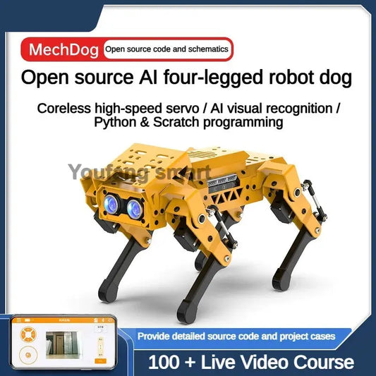 ESP32 Quadruped Visual Bionic Metal Robot Dog For Arduino Robot Kit for Python AI Project for Graphical Programmable Robot Dog - ToylandEU
