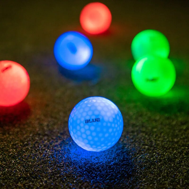 LED Golf Range Balls - Set of 6 with 2 Layers for Practice