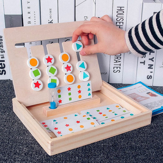 Montessori Wooden Geometric Shape Color Matching Toy - ToylandEU