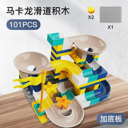 DIY Creative Bricks Assemble Toys Macaron Variable Funnel Slide Blocks ToylandEU.com Toyland EU