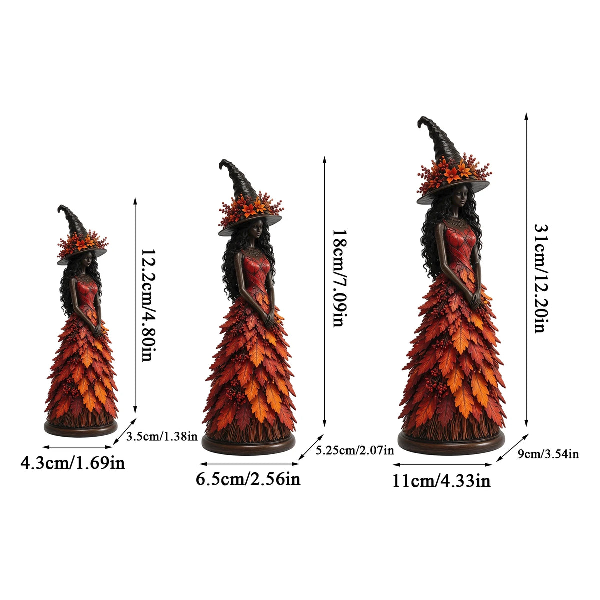 Witch Figurine | 15 Cm Resin | Halloween Decor | Dark Fantasy Ornament
