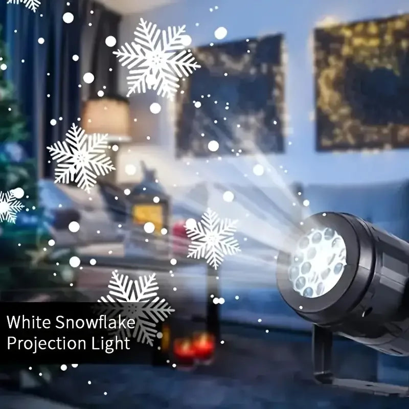 Snowflake Projector Lights | USB Powered | Rotating Patterns | Xmas Party Decor
