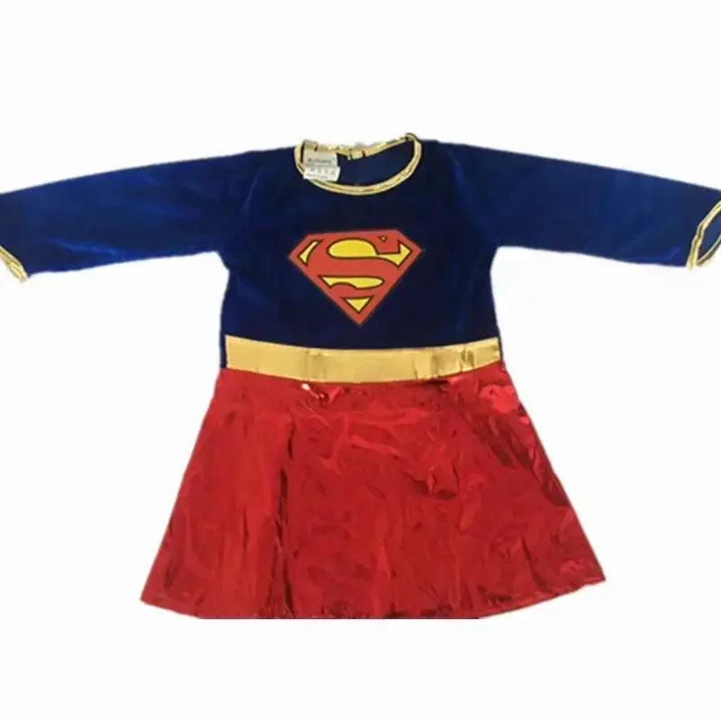 Superwoman Dress Cosplay Costumes Super Girls Dress Shoe Covers Suit Superhero Woman Super Hero Kids Halloween Costume - ToylandEU