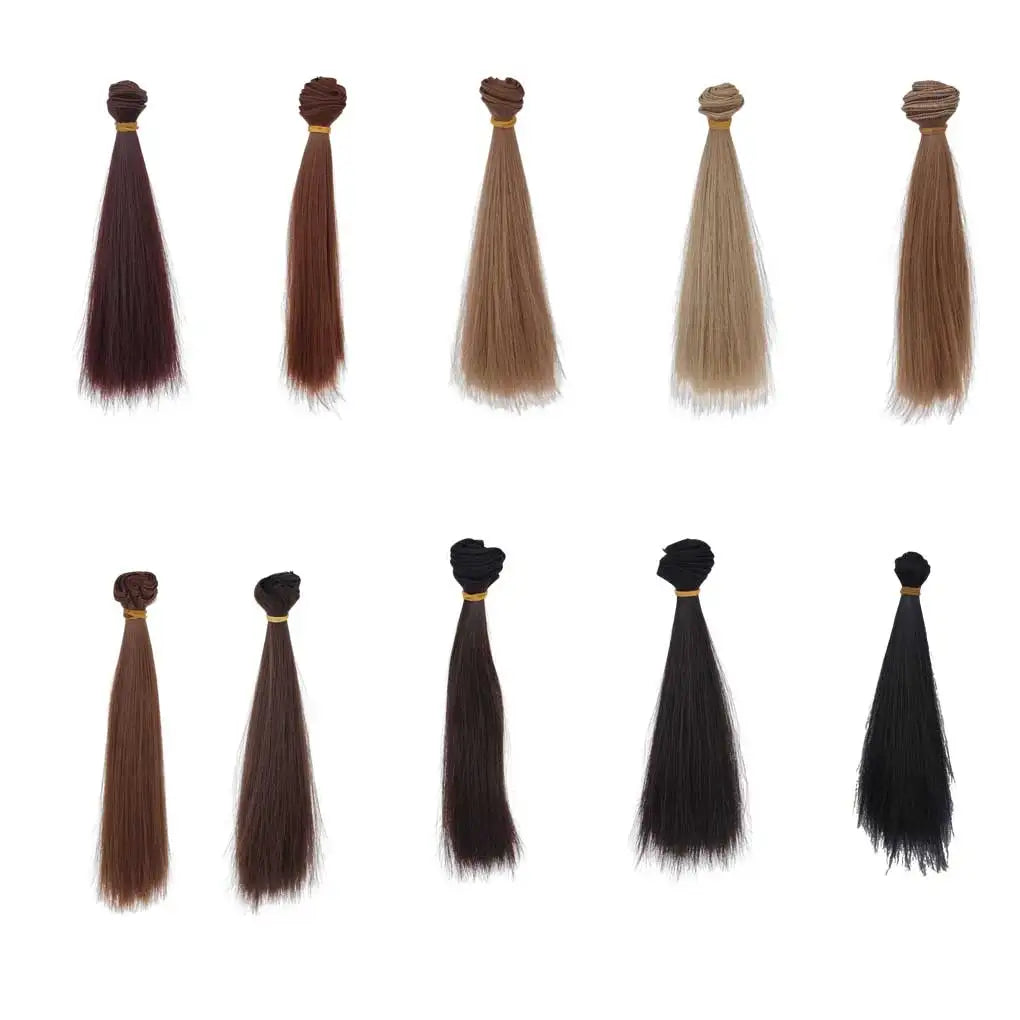 Long Straight Synthetic Doll Wig with Various Color Options