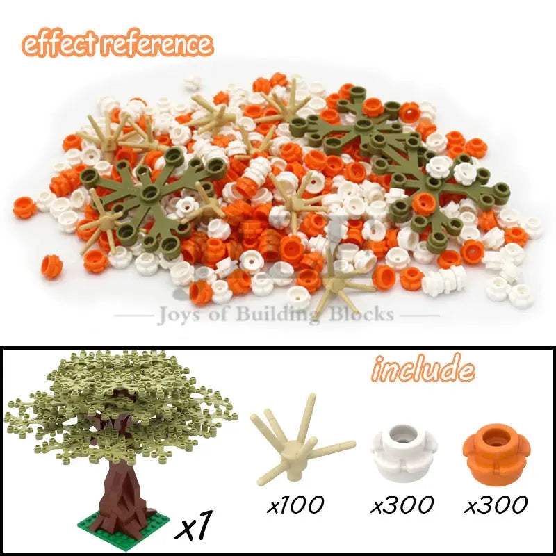 MOC Sakura Flower Stem Tree Building Blocks Set DIY Cherry Blossom Bricks Treehouse Model Decoration Toys 24866 19119 2417 2423 - ToylandEU