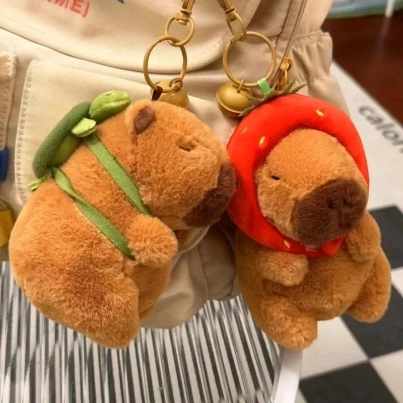 Capybara Plush With Turtle Backpack Simulation Capibara Anime Fluffty - ToylandEU