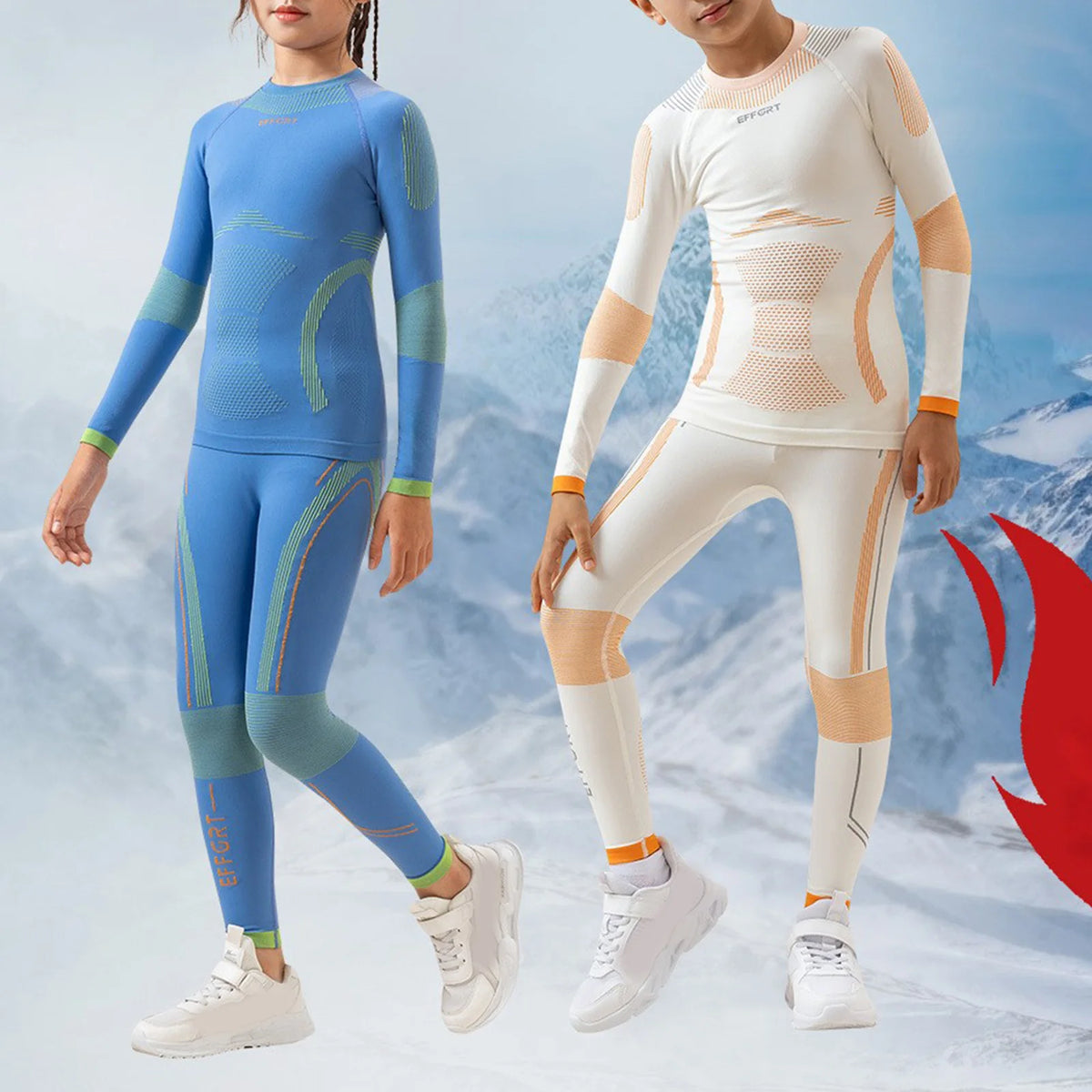 Kids Thermal Underwear Set | Quick Dry Compression | O Neck Cut | Youth 14+