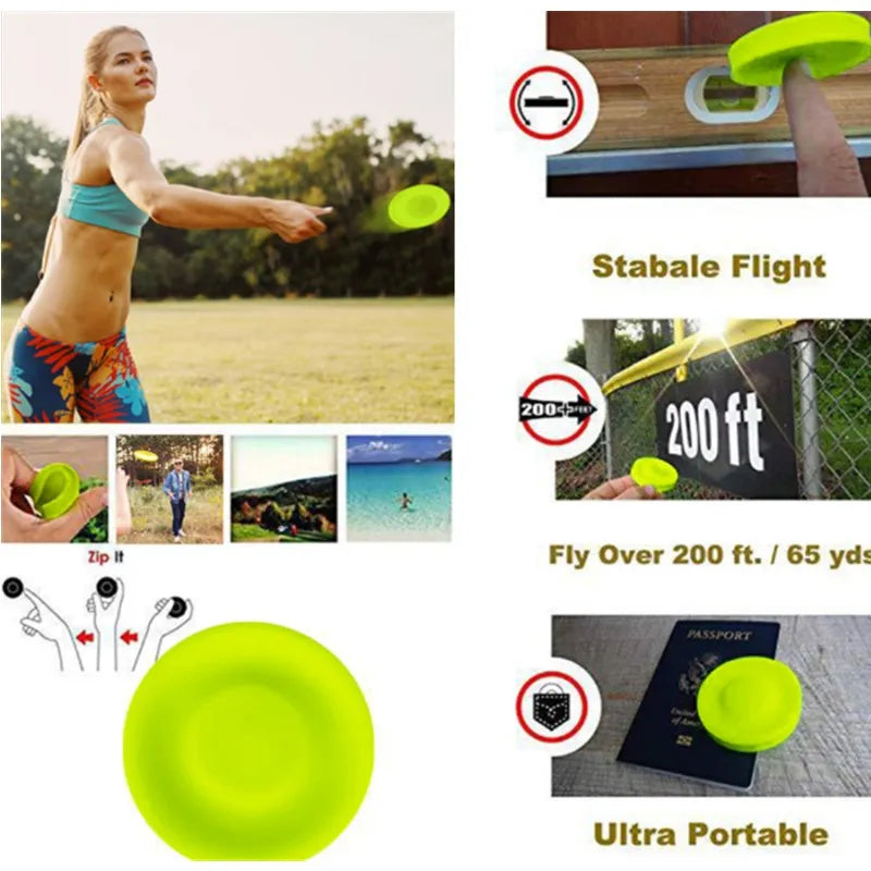 Mini Beach flying disk for outdoor sports silicone disc decompression - ToylandEU