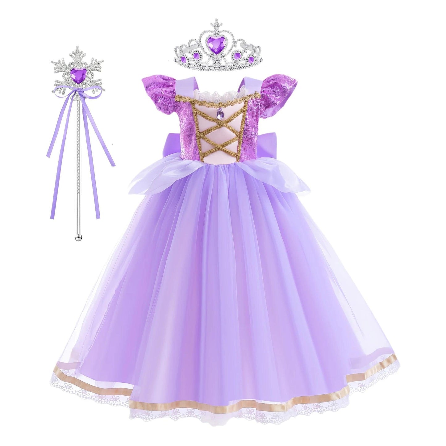 Girls Princess Dress | Purple Ball Gown | Toylandeu™