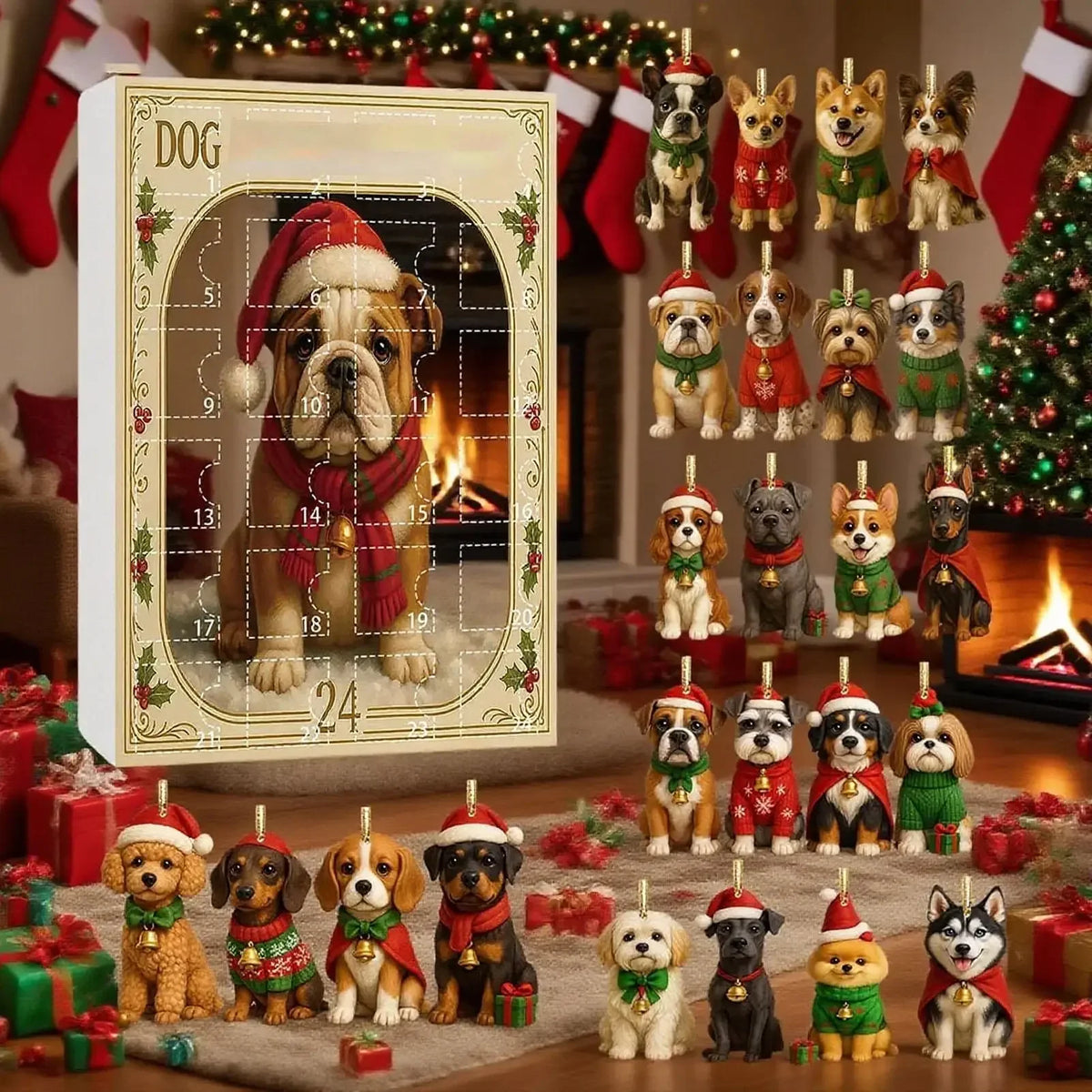 Advent Calendar | 2026 Cat Figurines | 24 Piece Mini 2D Acrylic Countdown | Gift For Cat Lovers