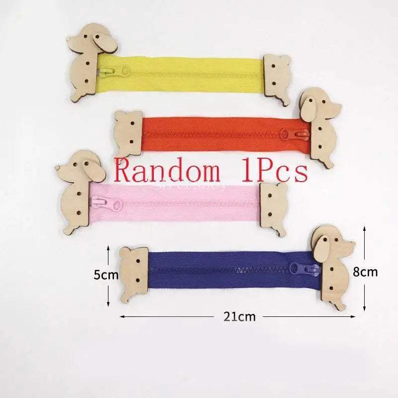 Busy Board Accessories Montessori Wooden Toy with Key Lock Switch Slides and Paillette Educational Early Learning Toy - ToylandEU