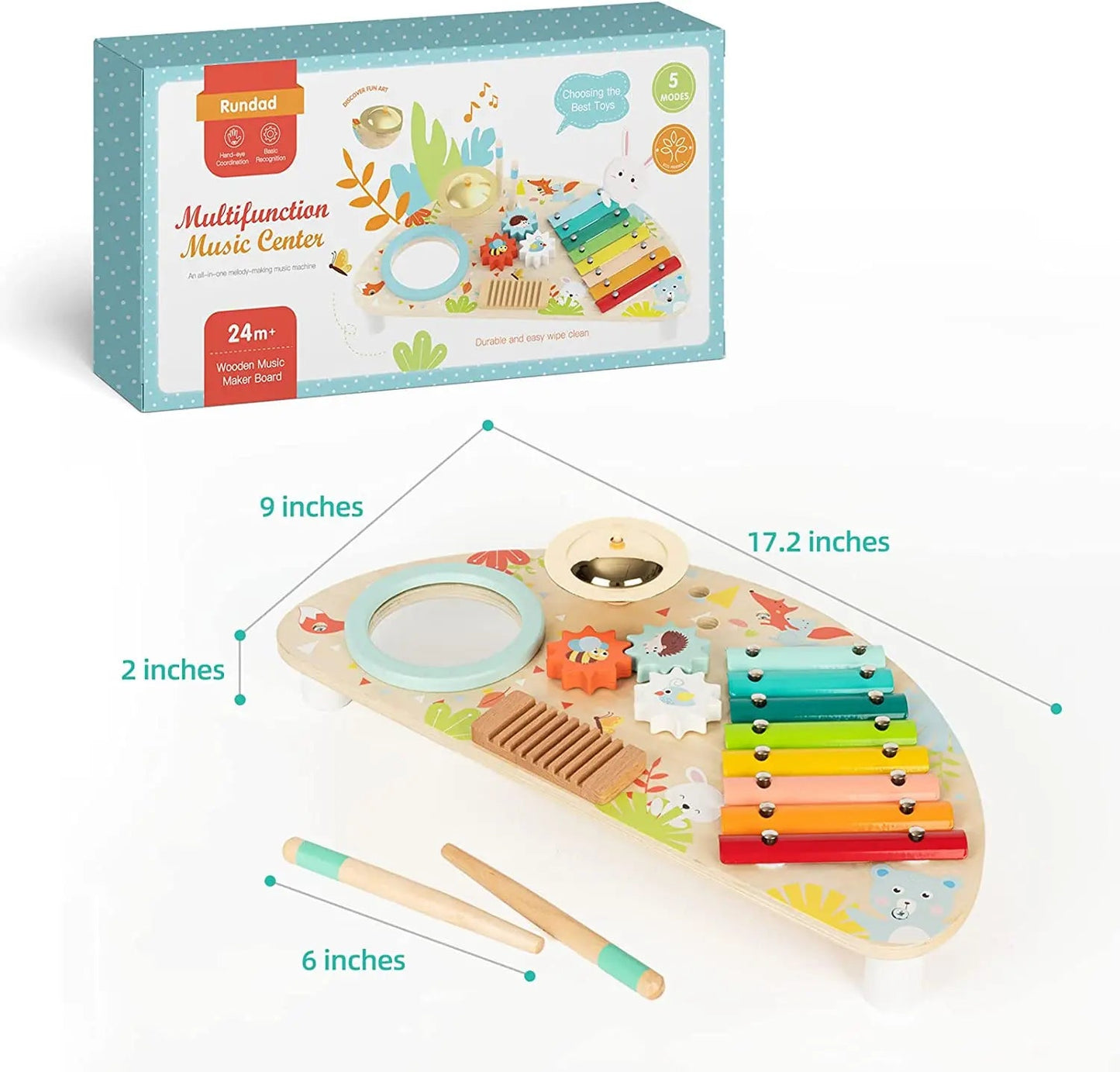 Wooden Montessori Musical Toddler Instrument Set - ToylandEU