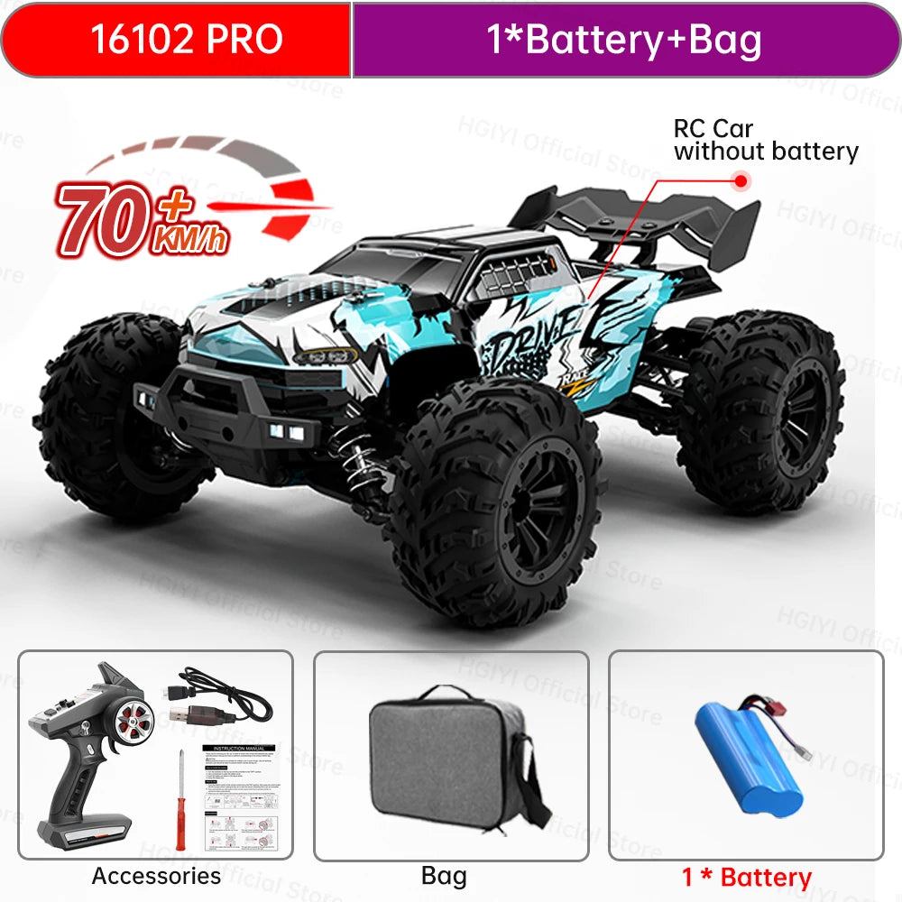 RC SG116 MAX 1:16 High-Speed 4WD RC Drift Racing Monster Truck - 70KM/H Off-Road Remote Control Car for Kids