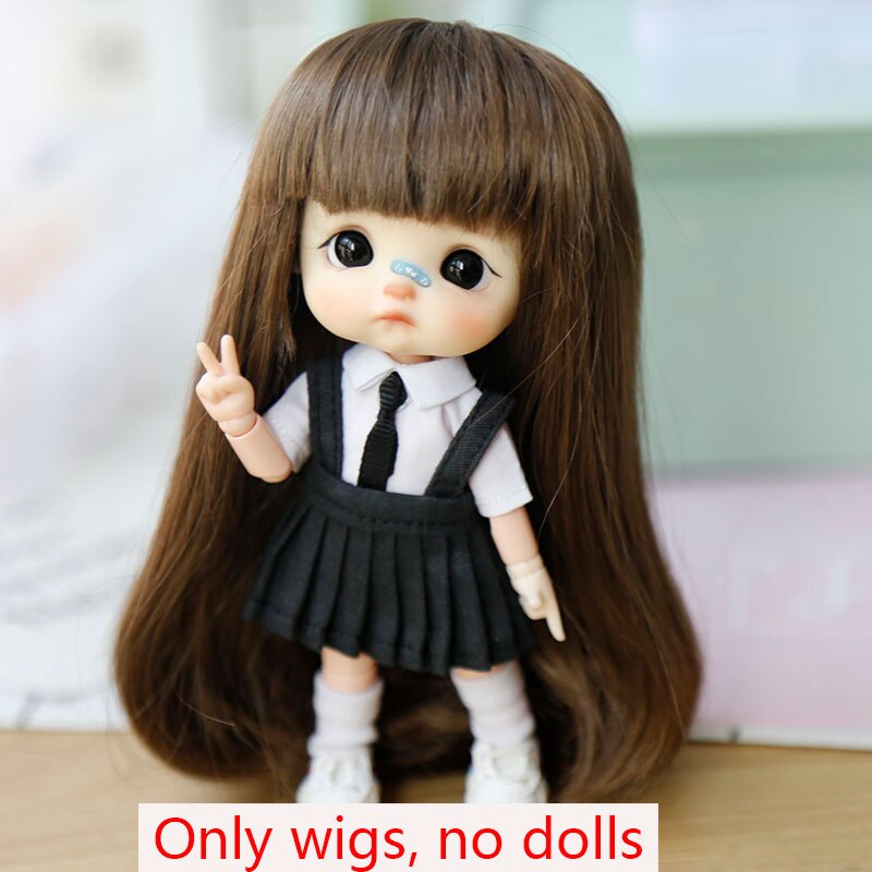 New 1/8 BJD Wig Pink Golden SD Doll Wigs with Cute Braided Hair Toyland EU